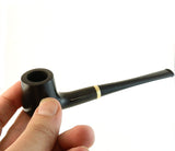 Mr. Brog Lovat Tobacco Pipe - Model No: 19 London Ebony - Pear Wood Roots - Hand Made