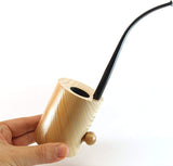 Mr. Brog Tobacco Pipe - Model No: 306 Yerba Mate - Natural Grains - Bi-Directional Poker-Oompaul-Churchwarden Style