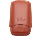 La Habanos Leather Cigar Case for 3 - Authentic Full Grade Buffalo Hide Leather