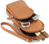 Mrs. Brog Elegant Full Grain Leather Cigar Pouch - Travel Case