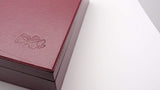 Desktop Leather Cigar Humidor Handcrafted - Authentic Full Grade Buffalo Hide Leather - Burgundy