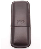 Leather Cigar Case for 3 - Authentic Full Grade Buffalo Hide Leather