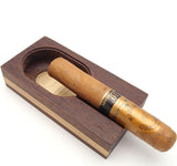 Mrs. Brog Luxurious Cigar Ash Tray - African Wenge Wood & Copper - Solid One Piece Design