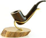 Grey Oak Tobacco Pipe Stand - Flexible Angle for all Shapes and Sizes - For Single Pipe