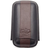 Triple Buffalo Hide Leather Cigar Case