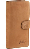 Leather Cigar Purse Travel Case - Credi Card Slots, Cutter & Tube Slots - Diesel Leather - [Tan]