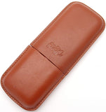 Leather Cigar Case for 3 - Authentic Full Grade Buffalo Hide Leather