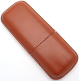 Leather Cigar Case for 3 - Authentic Full Grade Buffalo Hide Leather