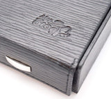 Travel Cigar Humidor Box Great Carry Along - Authentic Full Grade Leather - Black