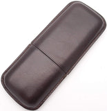 Leather Cigar Case for 3 - Authentic Full Grade Buffalo Hide Leather