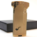 Mr. Brog Dual Tobacco & Cigar Pipe Lighter - 90 Angle Soft Flame for Tobacco Pipe & Straight Torch Flame for Cigar