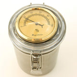 Pipe Tobacco Tin Can with Hygrometer & Humidifier