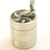 Mr. Brog Zinc 2.5 x 3 Inch 5 Piece Tobacco/Herb/Spice Grinder with Lever/Double Filter Level