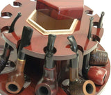 Tobacco Pipe Rack - 12 Pipes - With Middle Storage for Pipe Tobacco