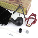 No. 24 Bent Army Pear Wood Pipe with Accessories Kit